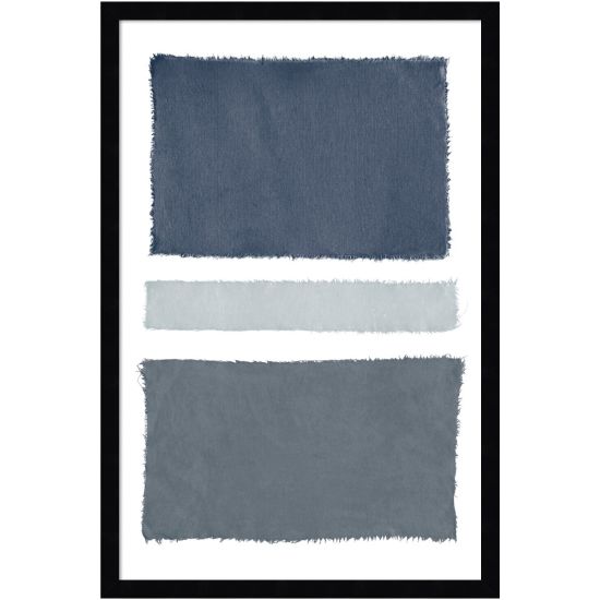 Picture of Amanti Art Painted Weaving V Gray by Piper Rhue Wood Framed Wall Art Print, 18inW x 26inH, Black