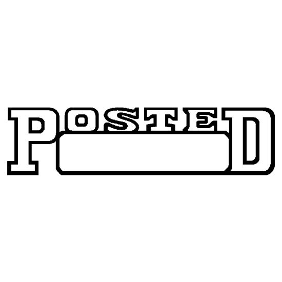 Picture of Xstamper One-Color Title Stamp, Pre-Inked, "Posted", Red