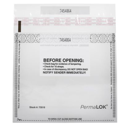 Picture of Control Group PermaLOK Deposit Bags, 6-3/4in x 8in, Clear, Pack Of 1,000 Bags