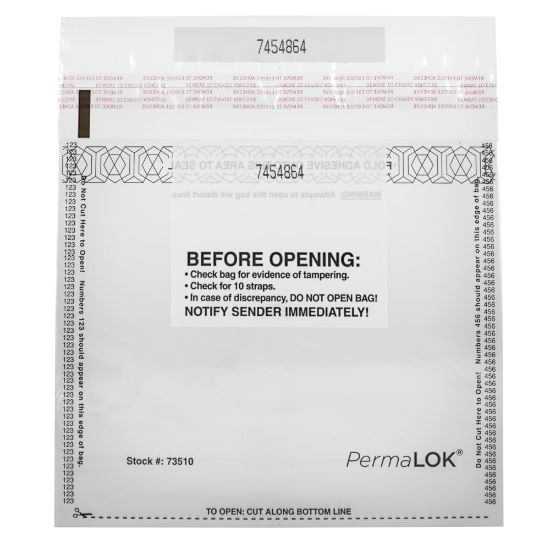 Picture of Control Group PermaLOK Deposit Bags, 6-3/4in x 8in, Clear, Pack Of 1,000 Bags