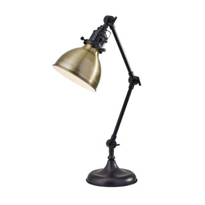 Picture of Adesso Simplee Alden Desk Lamp, 18-1/2inH, Antique Brass Shade/Antique Bronze Base