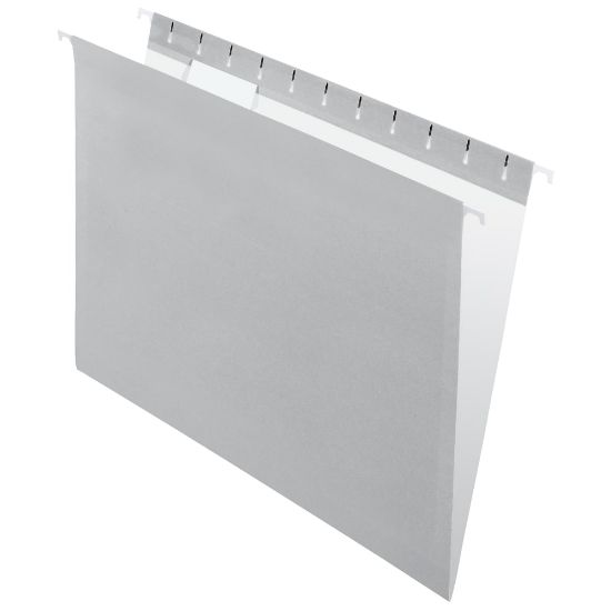 Picture of Office Depot Brand 2-Tone Hanging File Folders, 1/5 Cut, 8 1/2in x 11in, Letter Size, Gray, Box Of 25 Folders