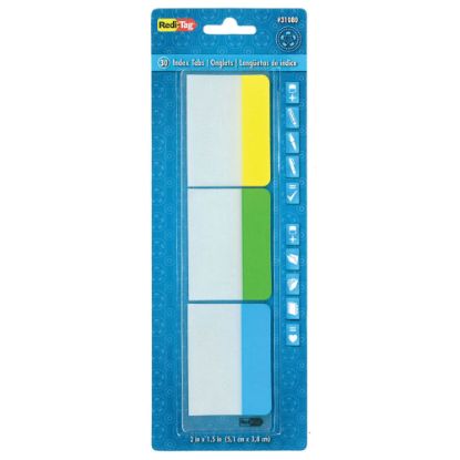 Picture of Redi-Tag Write-On Self-Stick Index Tabs/Flags, Assorted Colors, 1 1/2in x 2in, Pack Of 30