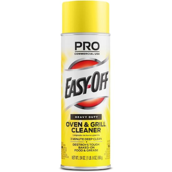 Picture of Professional Easy-Off Heavy Duty Oven & Grill Cleaner - Ready-To-Use - 24 fl oz (0.8 quart) - Lemon Floral ScentAerosol Spray Can - 1 Each - White