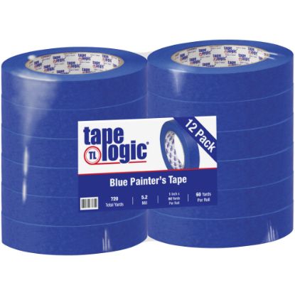 Picture of Tape Logic 3000 Painters Tape, 3in Core, 1in x 180ft, Blue, Case Of 12