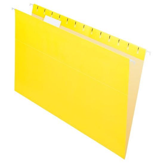 Picture of Office Depot Brand 2-Tone Hanging File Folders, 1/5 Cut, 8 1/2in x 14in, Legal Size, Yellow, Box Of 25 Folders