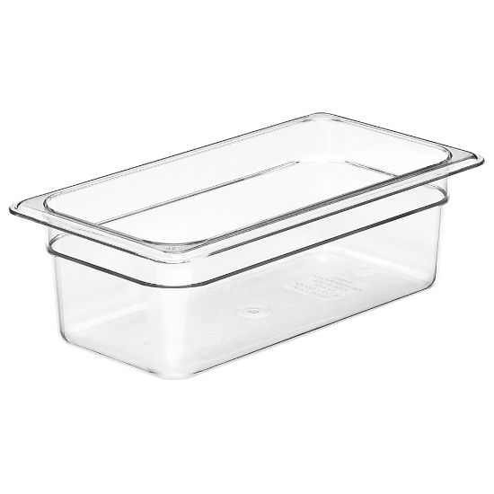 Picture of Cambro Camwear GN 1/3 Size 4in Food Pans, 4inH x 7inW 12-3/4inD, Clear, Set Of 6 Pans