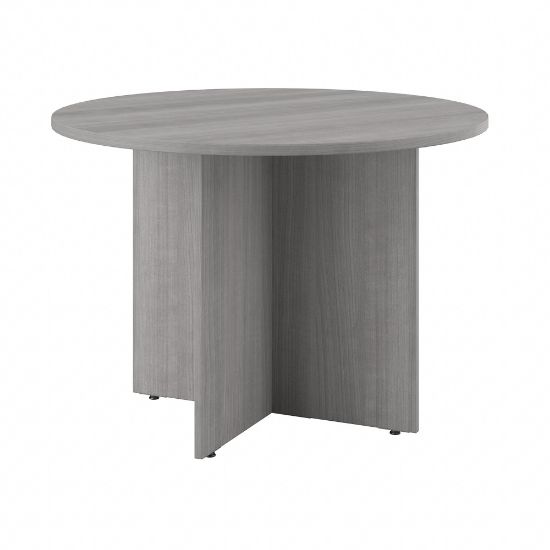 Picture of Bush Business Furniture 42in Round Conference Table, Platinum Gray, Standard Delivery