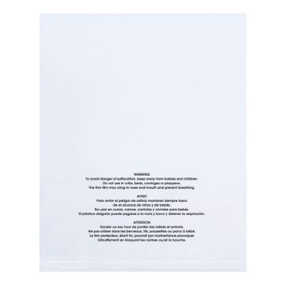 Picture of Partners Brand 2 Mil Flat Suffocation Warning Poly Bags, 18in x 30in, Clear, Case Of 500