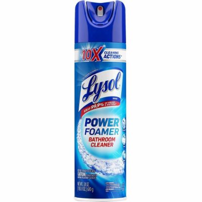 Picture of Lysol Power Foam Bathroom Cleaner - 24 fl oz (0.8 quart) - 1 Each - White Clear