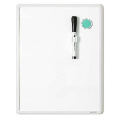 Picture of U Brands Contempo Magnetic Dry-Erase Board, 14in X 11in, White Plastic Frame (252U00-04)