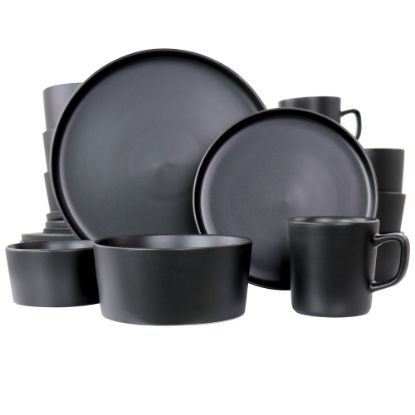 Picture of Elama Luxmatte 20-Piece Dinnerware Set, Black