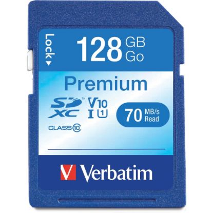 Picture of Verbatim Premium UHS-I Class 10 SDXC Memory Card, 128GB