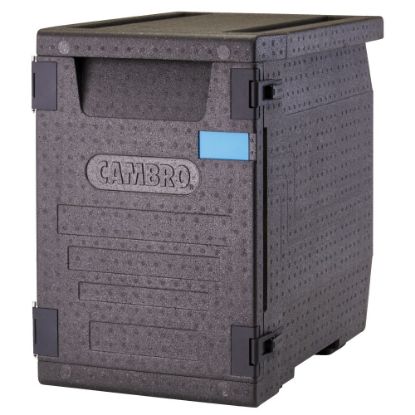 Picture of Cambro Cam GoBox GN 1/1 Front Loader Food Transporter, 24-5/8inH x 17-5/16inW x 25-1/4inD, Black