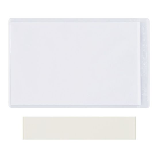 Picture of SuperScan Press-On Vinyl Envelopes, 2in x 3 1/2in, Clear, Case Of 50 Envelopes