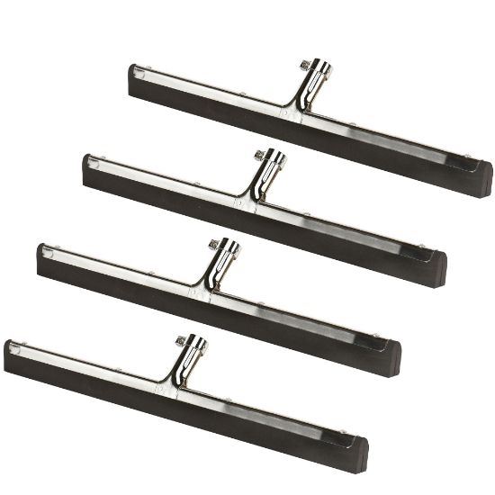 Picture of Alpine Dual Moss Standard Floor Squeegees, 22inW, Silver/Black, Pack Of 4 Squeegees