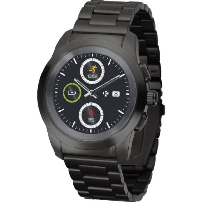 Picture of MyKronoz ZeTime Elite Hybrid Smartwatch, Petite, Brushed Black/Metal Link, KRZT1PE-BBK-BKMET