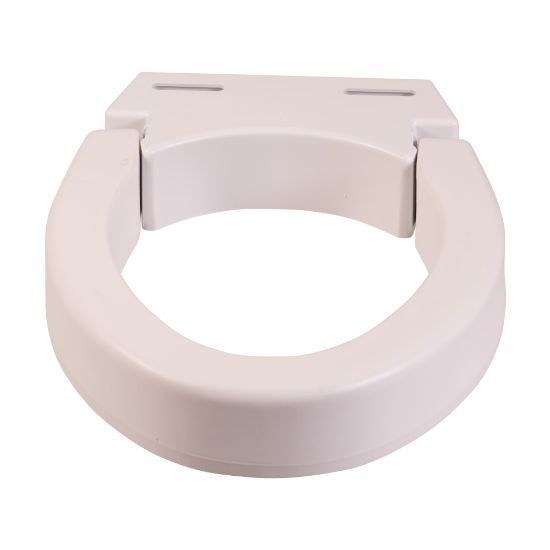 Picture of MABIS Hinged Elevated Toilet Seat Riser, 3inH x 14inW x 19inD, White