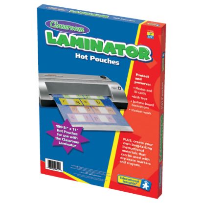 Picture of Learning Resources Classroom Laminator Pouches, 3 mils, 8 1/2in x 11in, Pack Of 100, EI-8811