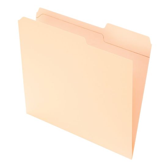 Picture of Office Depot Brand Reinforced Tab File Folders, 2/5 Cut, Letter Size, Manila, Pack Of 100