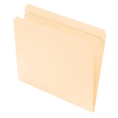 Picture of Office Depot Brand Reinforced Tab File Folders, Straight Cut, Letter Size, Manila, Pack Of 100