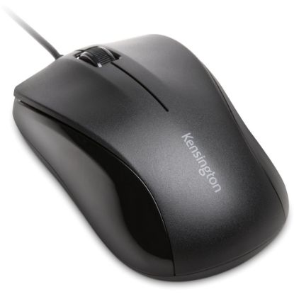 Picture of Kensington Mouse for Life USB Three-Button Mouse - Optical - Cable - Black - 1 - USB - 1000 dpi - Scroll Wheel - 3 Button(s) - Symmetrical