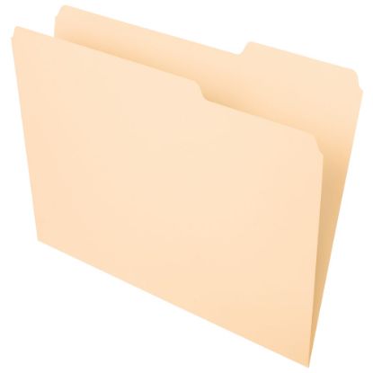 Picture of Office Depot Brand File Folders, 1/3 Tab Cut, Right Position, Letter Size, Manila, Pack Of 100