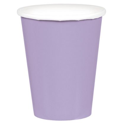 Picture of Amscan 68015 Solid Paper Cups, 9 Oz, Lavender, 20 Cups Per Pack, Case Of 6 Packs