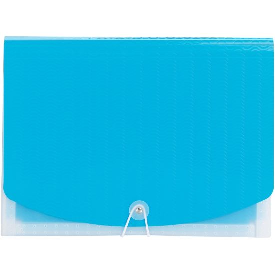 Picture of Smead Letter Expanding File - 8 1/2in x 11in - 12 Pocket(s) - 12 Divider(s) - Multi-colored, Teal, Clear - 1 Each