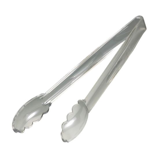 Picture of Cambro Plastic Tongs, Scallop Grip, 12in, Clear, Pack Of 12 Tongs