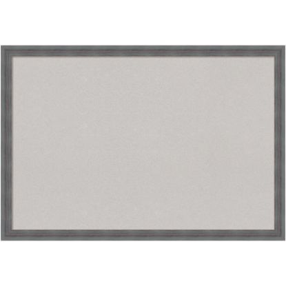 Picture of Amanti Art Dixie Non-Magnetic Cork Bulletin Board, 38in x 26in, Gray, Blue Gray Wood Frame