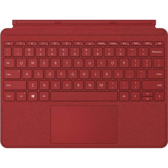 Picture of Microsoft Type Cover Keyboard/Cover Case Microsoft Surface Go 2, Surface Go Tablet - Poppy Red - Stain Resistant - Alcantara Body - 7.5in Height x 9.8in Width x 0.2in Depth