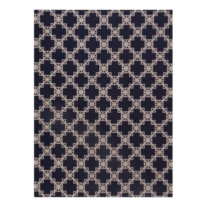 Picture of Anji Mountain Aberdeen Rug'd Chair Mat, 1/4inH x 36inW x 48inD, Blue/Tan