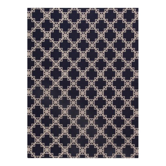 Picture of Anji Mountain Aberdeen Rug'd Chair Mat, 1/4inH x 36inW x 48inD, Blue/Tan