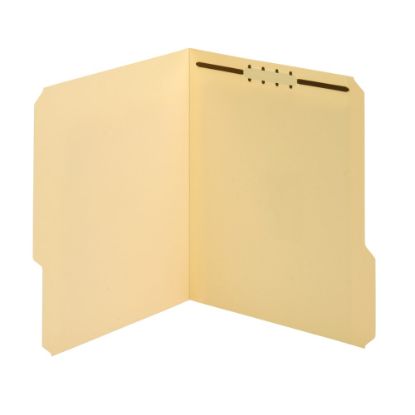 Picture of Office Depot Brand Manila Fastener Folders, 1 Fastener, 1/3 Tab Cut Assorted, Letter Size, Box of 50 Folders