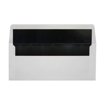 Picture of LUX #10 Foil-Lined Square-Flap Envelopes, Gummed Seal, White/Black, Pack Of 1,000