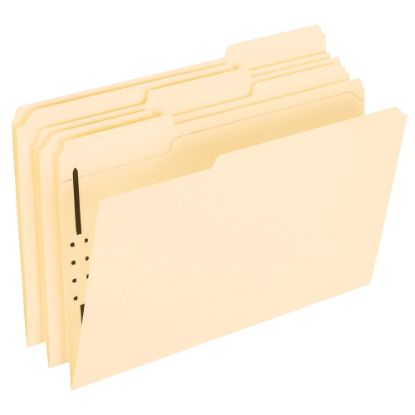 Picture of Office Depot Brand Manila Fastener Folders, 1 Fastener, 1/3 Tab, Legal Size, Box of 50 Folders