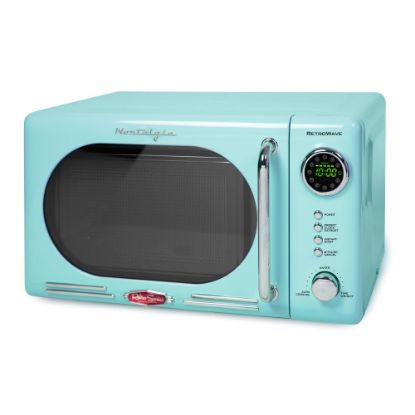 Picture of Nostalgia NRMO7AQ6A Retro Microwave, 0.7 Cu. Ft., Aqua