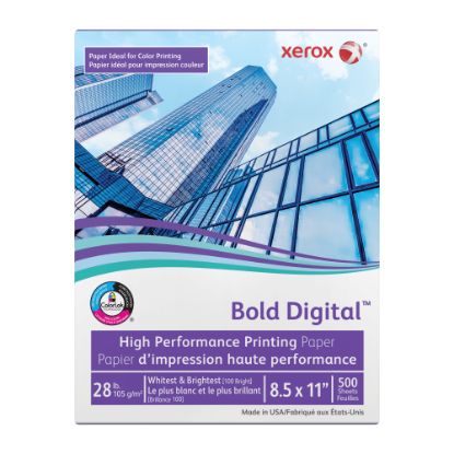 Picture of Xerox Bold Digital Printing Paper, Letter Size (8 1/2in x 11in), 100 (U.S.) Brightness, 28 Lb, FSC Certified, Ream Of 500 sheets