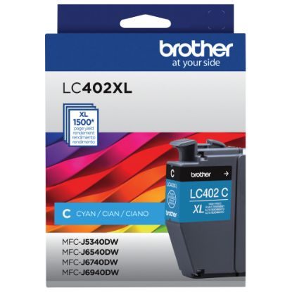 Picture of Brother LC402XL Cyan High-Yield Ink Cartridge, LC402XLC