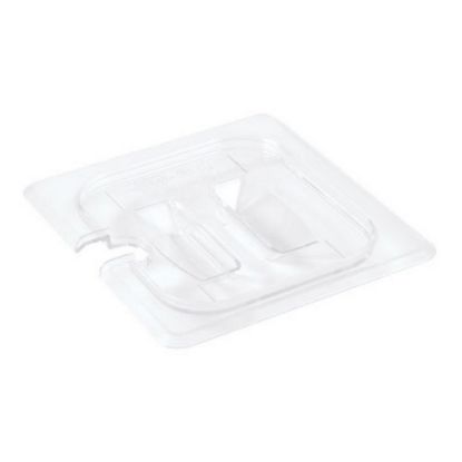 Picture of Cambro 1/6 Size Camwear Notched Food Pan Cover, Clear