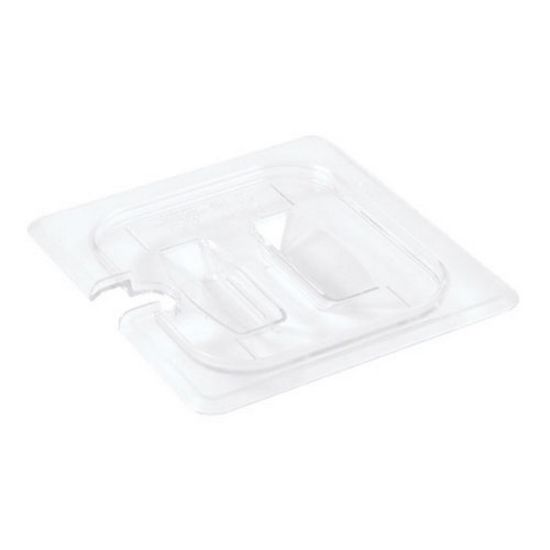 Picture of Cambro 1/6 Size Camwear Notched Food Pan Cover, Clear