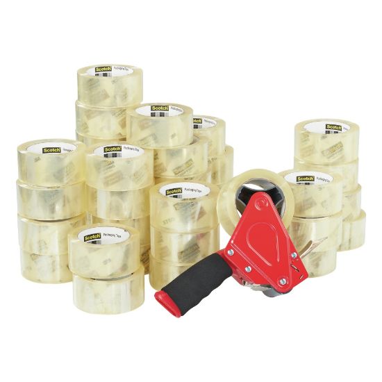 Picture of Scotch Commercial Grade Packing Tape With Dispenser, 1-7/8in x 54.6 Yd., Case Of 36 Rolls