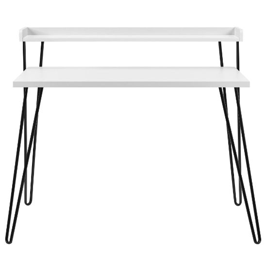 Picture of Ameriwood Home Haven Retro 45inW Writing Desk With Riser, White