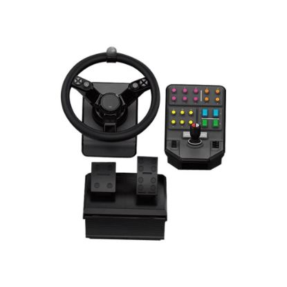 Picture of Logitech Heavy Equipment Bundle - Wheel and pedals set - wired - for PC