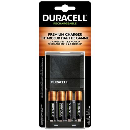 Picture of Duracell Rechargeable Ion Speed 4000 Battery Charger, Includes 2 AA and 2 AAA Rechargeable Batteries