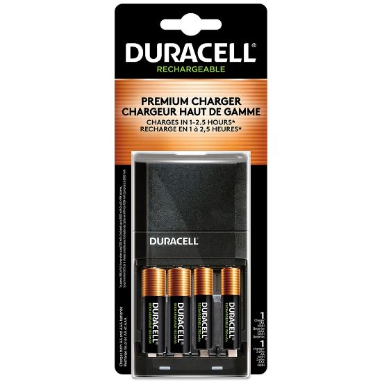 Picture of Duracell Rechargeable Ion Speed 4000 Battery Charger, Includes 2 AA and 2 AAA Rechargeable Batteries