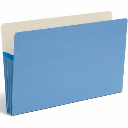 Picture of Smead File Pocket Expanding Color Pockets, 3 1/2in Expansion, Legal Size, Blue