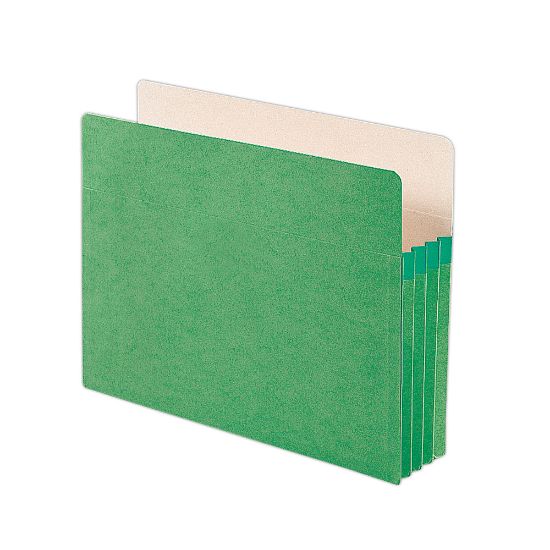 Picture of Smead Color File Pockets, Letter Size, 3 1/2in Expansion, 9 1/2in x 11 3/4in, Green