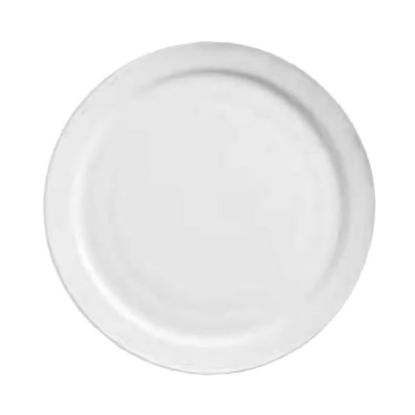 Picture of World Tableware Porcelain Narrow-Rim Round Plates, 7 1/4in, White, Pack Of 36 Plates